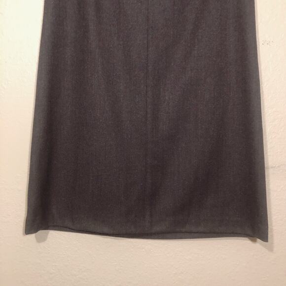 Theory Gray Wool Blend Office Work Career A-line Capsule Skirt Size 0 - Picture 4 of 10